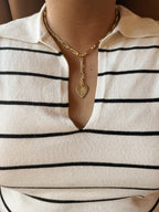 Lariat paper clip necklace