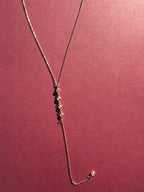 Bezel Lariat Necklace