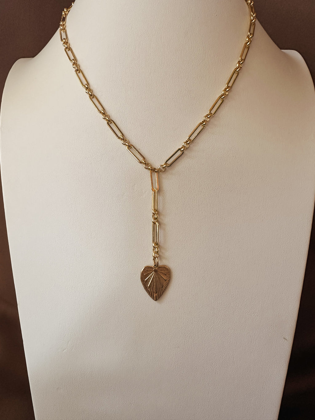 Lariat paper clip necklace