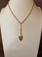 Lariat paper clip necklace