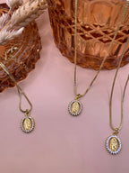 Dainty Virgin Mary Necklace: Gold Filled Chain, Gold Plated Pendant