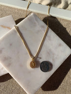 Dainty Virgin Mary Necklace: Gold Filled Chain, Gold Plated Pendant