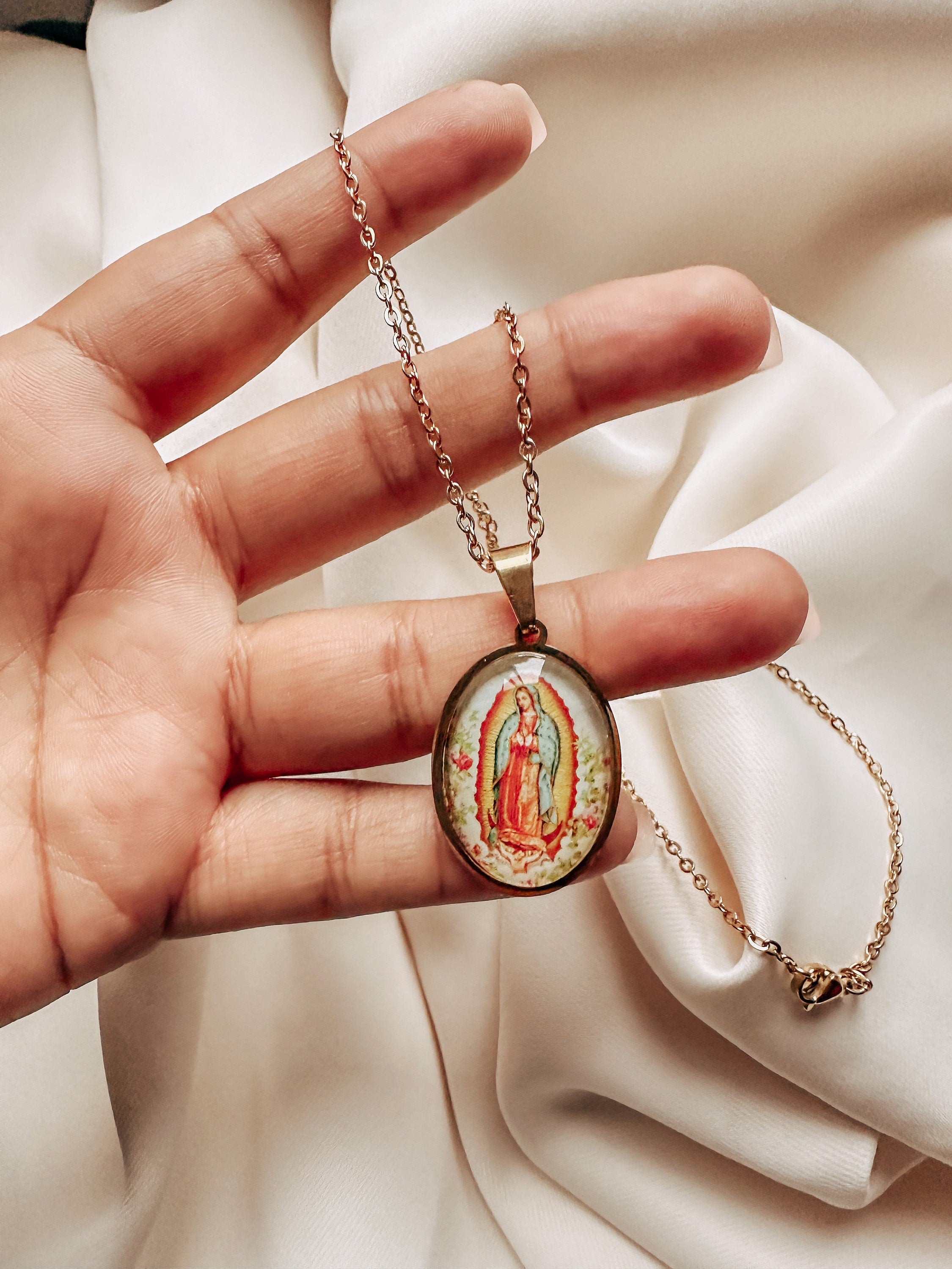 Stainless Steel Virgin Mary necklace