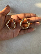 Twisted Chunky Hoop Earrings: Gold Filled