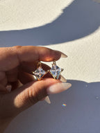 Princess Cut Gold Filled Huggie Hoop Earrings