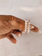 Gold Filled Heart Hoop Earrings: Cubic Zirconia Bridal Jewelry