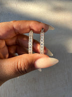 Gold Filled Cubic Zirconia Hoop Earrings