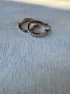 Gold Filled Cubic Zirconia Hoop Earrings