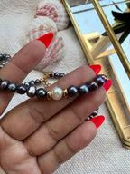 Handmade Peacock Pearl Necklace: Unique Beaded Jewelry