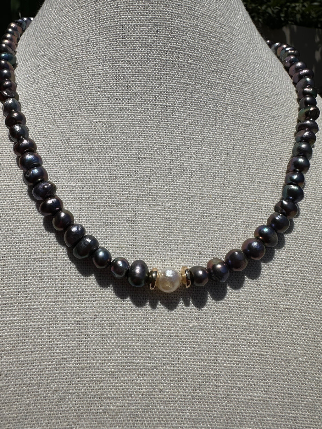 Handmade Peacock Pearl Necklace: Unique Beaded Jewelry