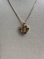 Vibrant Heart Virgin Mary Necklace: 18k Gold Filled Chain