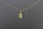 Dainty Virgin Mary Necklace: Gold Filled Chain, Guadalupe Pendant